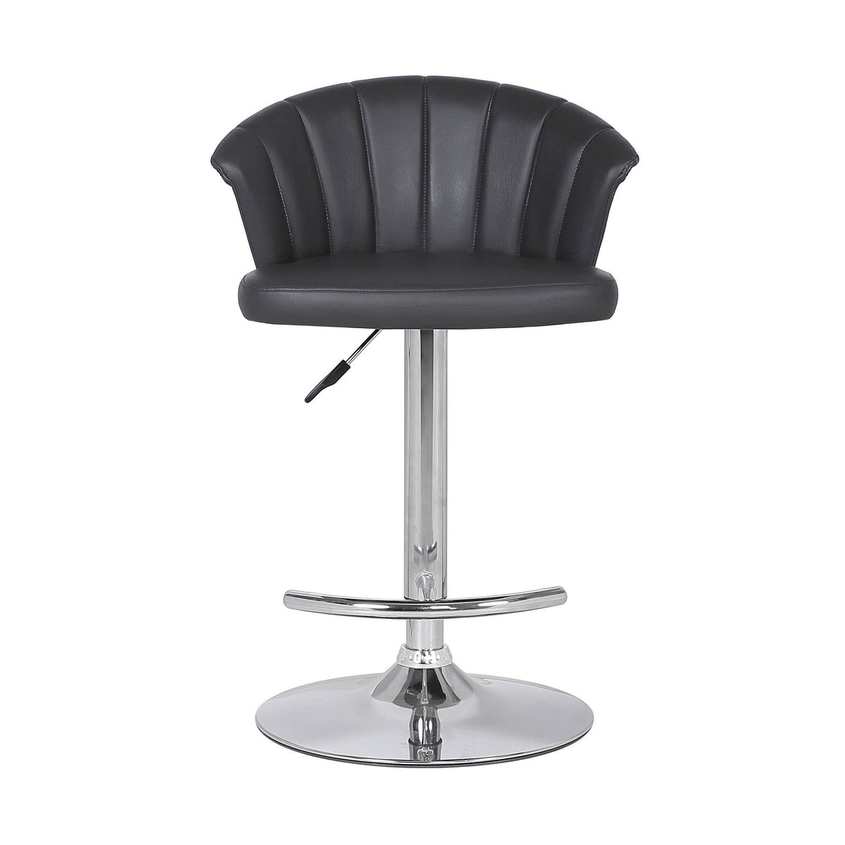 Grey Faux Leather Bar Stool F299