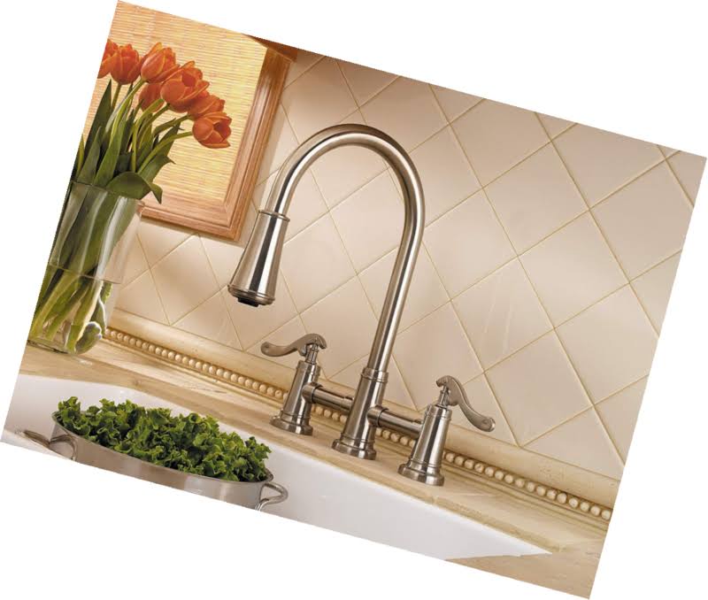 Brushed Nickel 2-Handle Pull-Down Kitchen Faucet J528905