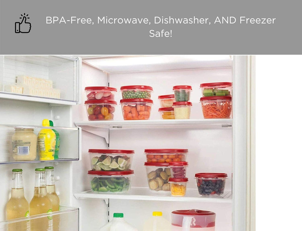 28 Piece BPA-Free Plastic Food Storage Containers S33605
