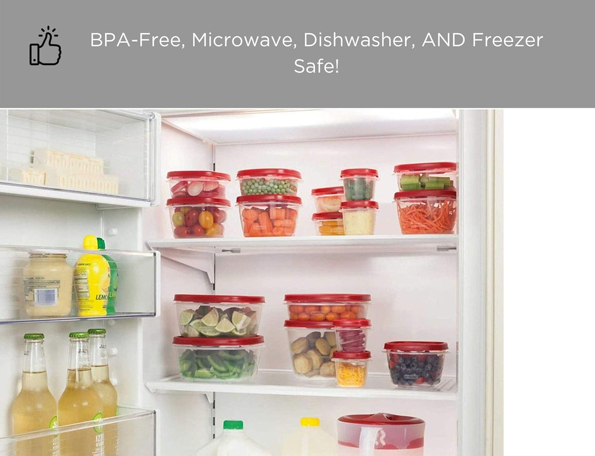 28 Piece BPA-Free Plastic Food Storage Containers S33605