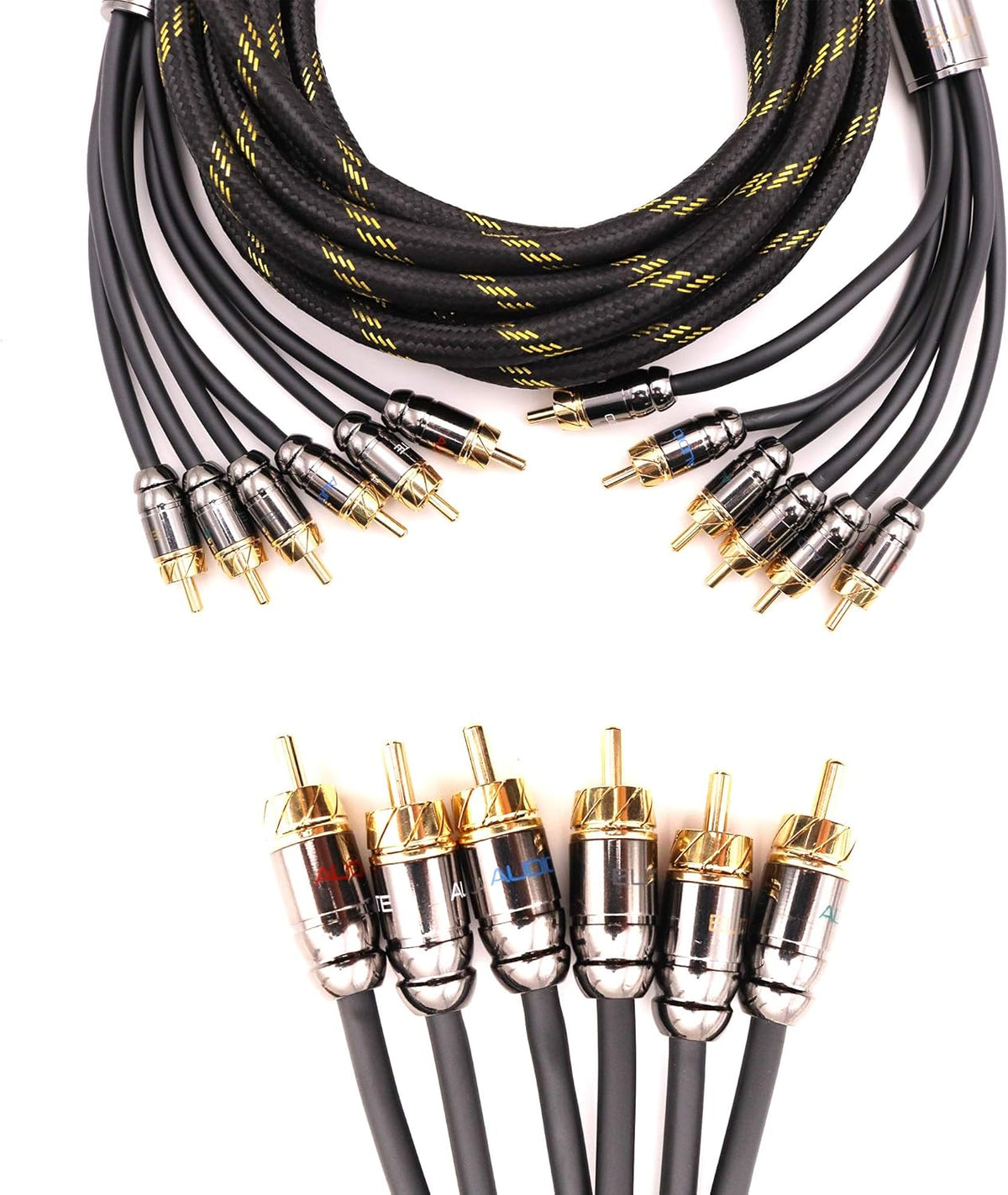 100% OFC Copper 4 Channel 20 ft RCA Audio Interconnect Stereo Cable T80309