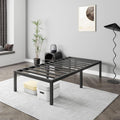 Twin Bed Frame Heavy Duty Tall Metal Platform Bed with Storage Y24818