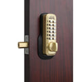 Satin Brass Mechanical Keyless Combination Deadbolt Lock Y76712