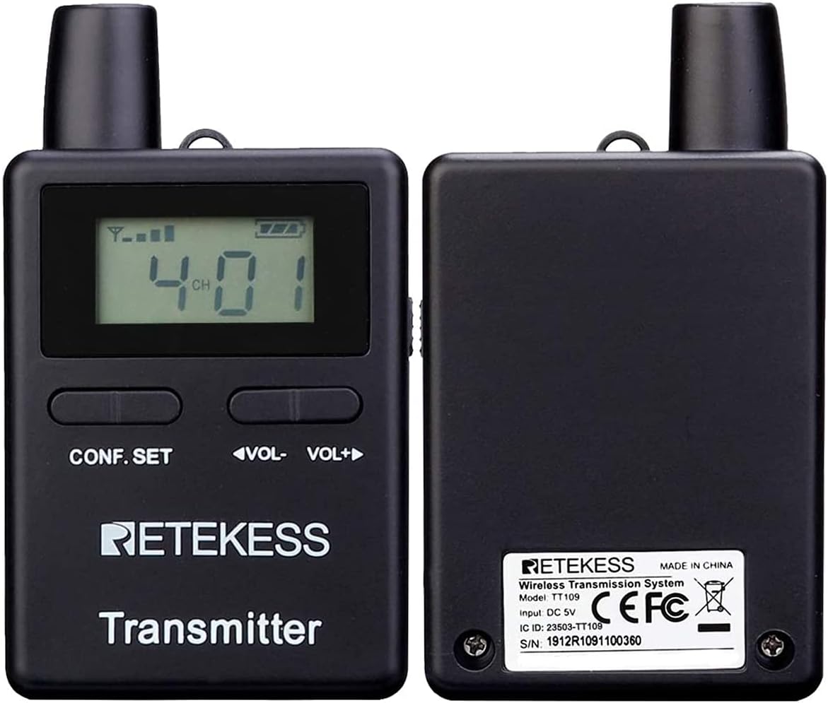 Wireless Tour Guide System, Case of 1 Transmitter and 10 Receivers F664