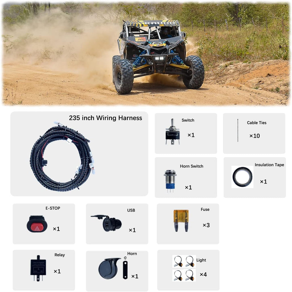 ATV/UTV Turn Signal Kit with Horn B300