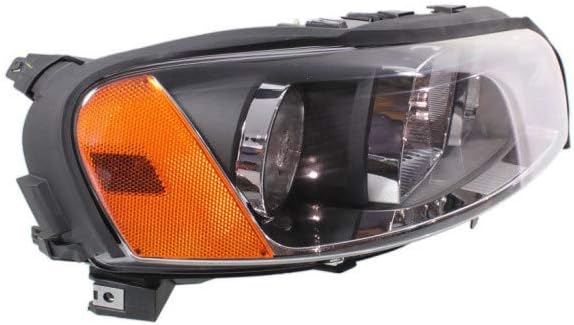 Headlight Pair for Volvo S60 2005-2009 with Bulbs Black Housing L1325
