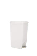 White 11.3 Gallon Plastic Step On Trash Can H438481