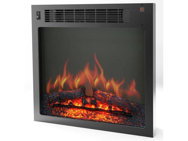 White Fireplace Mantel with Electronic Fireplace Insert Z70405