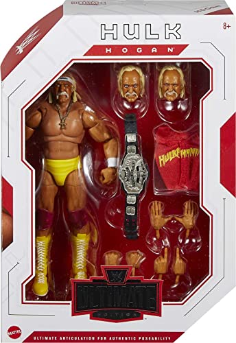 WWE Ultimate Edition Action Figure & Accessories Set, 6-inch Collectible with 30 Articulation Points, Swappable Pieces & Entrance Gear D9554