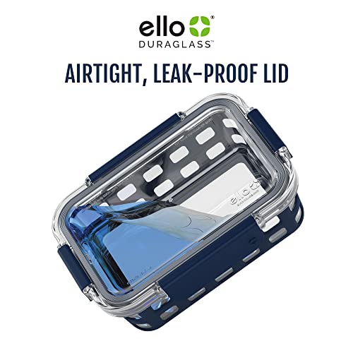 Leak-Proof Glass Food Storage Containers with Silicone Sleeves and Airtight Lids Q7554