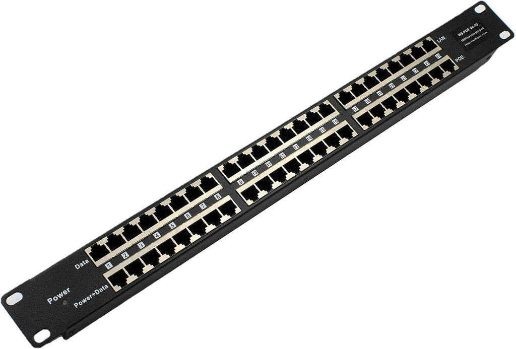 24 Port Passive PoE Injector with 48V 120W Power Supply K60765