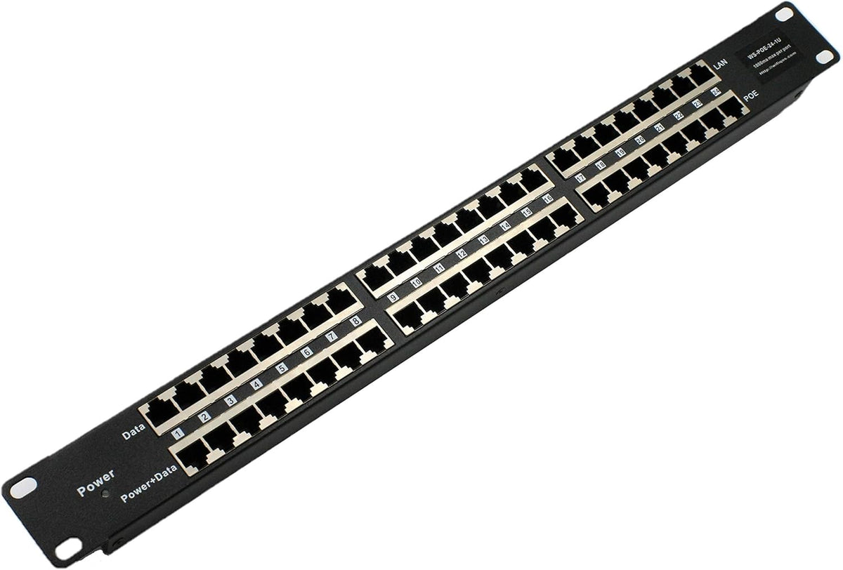 24 Port Passive PoE Injector with 48V 120W Power Supply K60765
