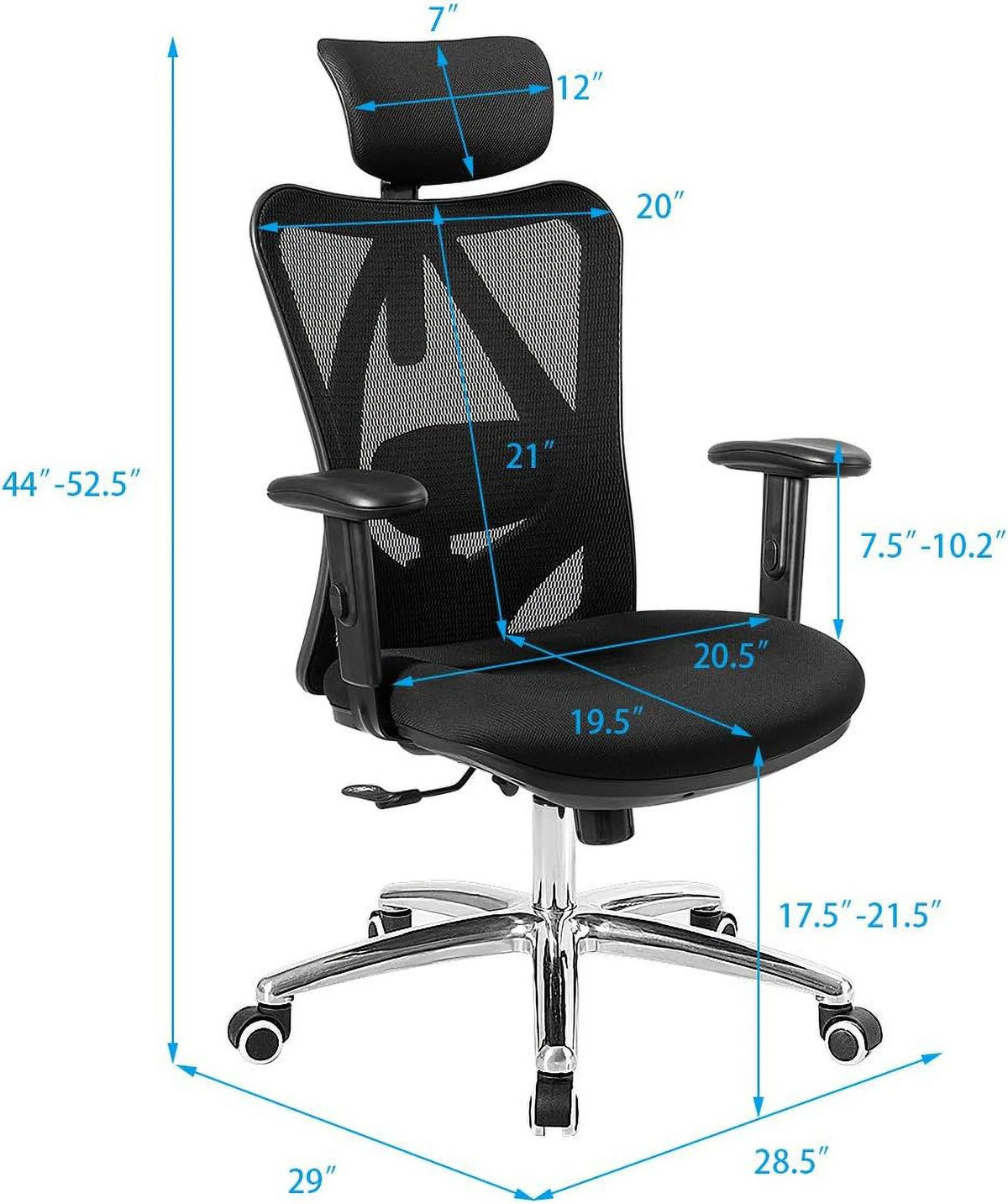 Black Ergonomic Mesh Office Chair S6270