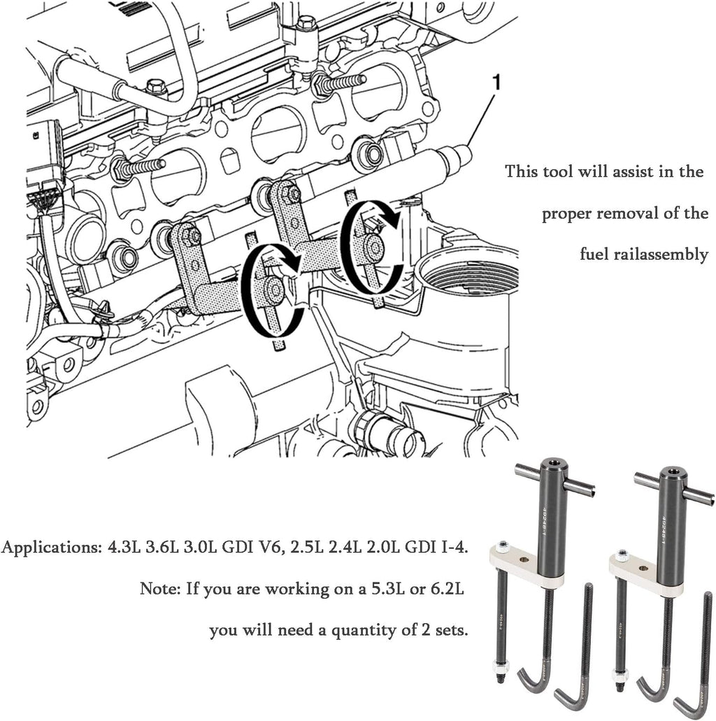 Injector Rail Assembly Remover for Direct Injection Engines 2007-2014 C1927