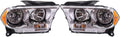 Halogen Headlight Driver and Passenger Side with Bulbs X675