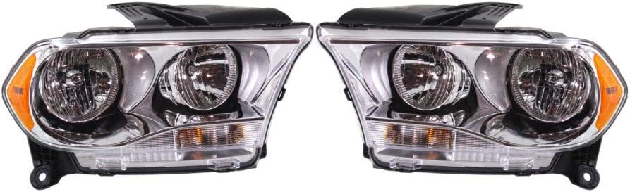 Halogen Headlight Driver and Passenger Side with Bulbs X675