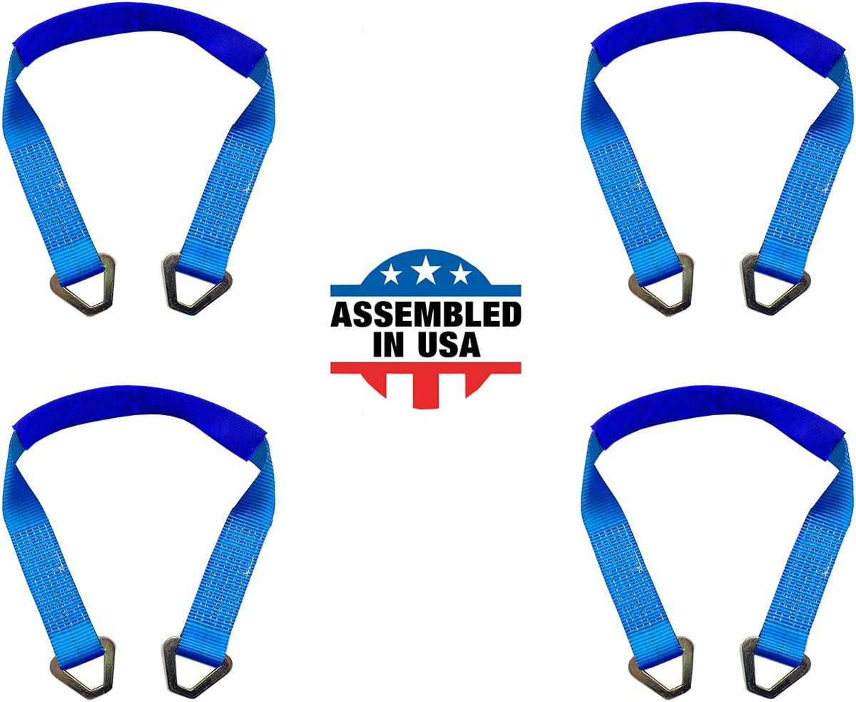 4 Pack 2 x 18 HD Off-Road Axle Straps with D Ring S538568