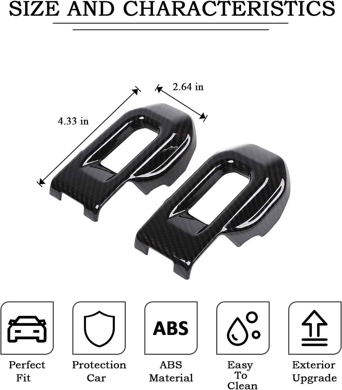 Carbon Fiber Hood Latch Cover Accessories for Jeep Wrangler JL Gladiator JT 2018-2021 (2 PCS) R453392