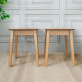 Brown Set of 2 Solid Wood Stool A42364