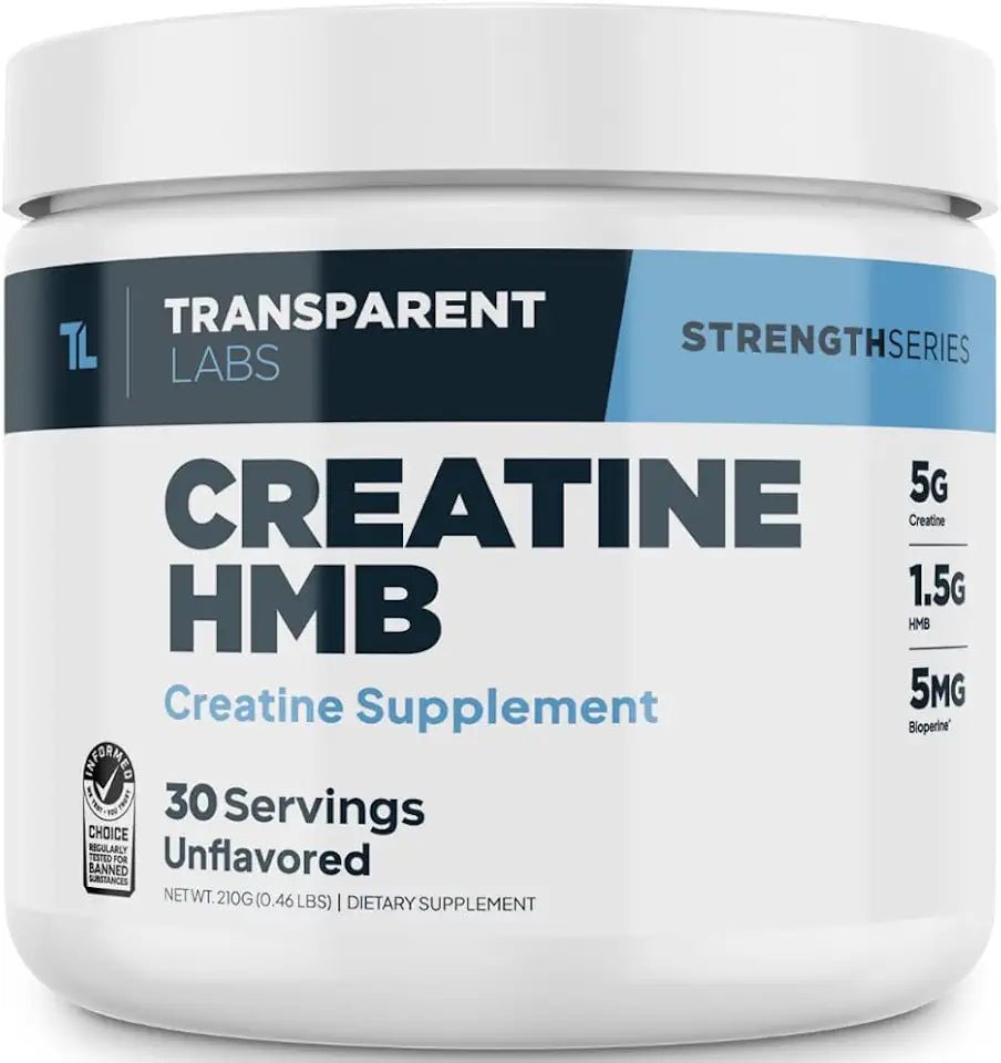 Creatine Monohydrate Powder with HMB, 30 Servings, Unflavored G7948