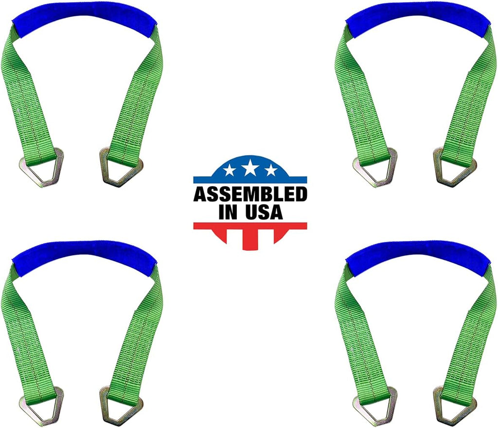 4 Pack 2 x 18 HD Off-Road Axle Straps with D Ring S538568