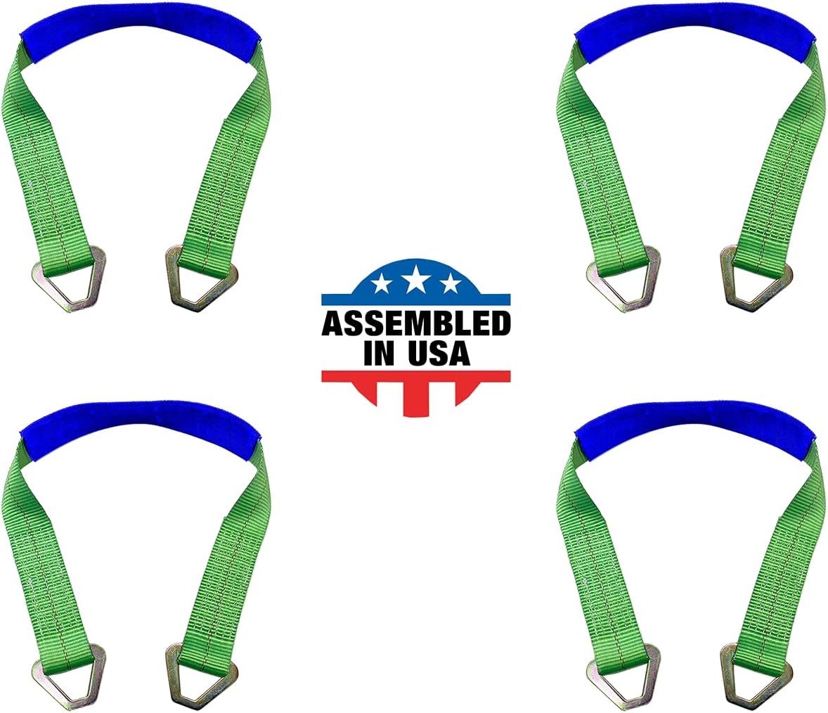 4 Pack 2 x 18 HD Off-Road Axle Straps with D Ring S538568