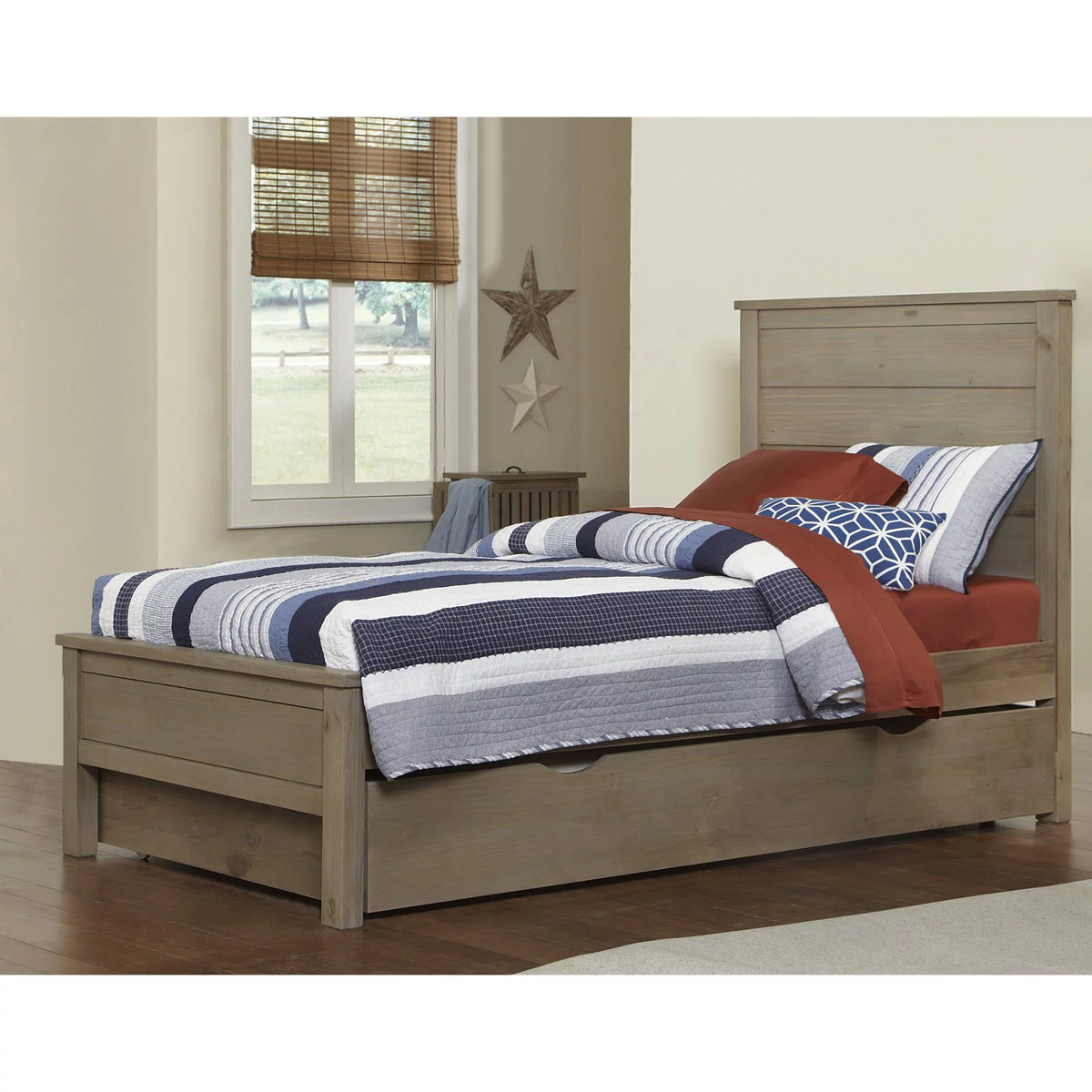 Wood Full Panel Bed A193765