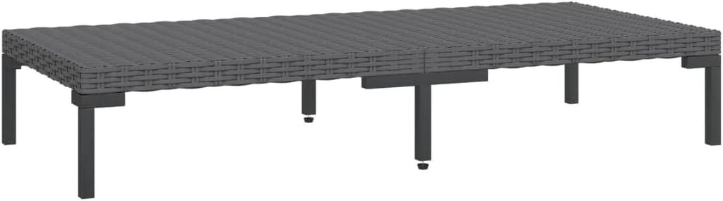 14 Piece Patio Lounge Set with Cushions Poly Rattan Dark Gray P1562