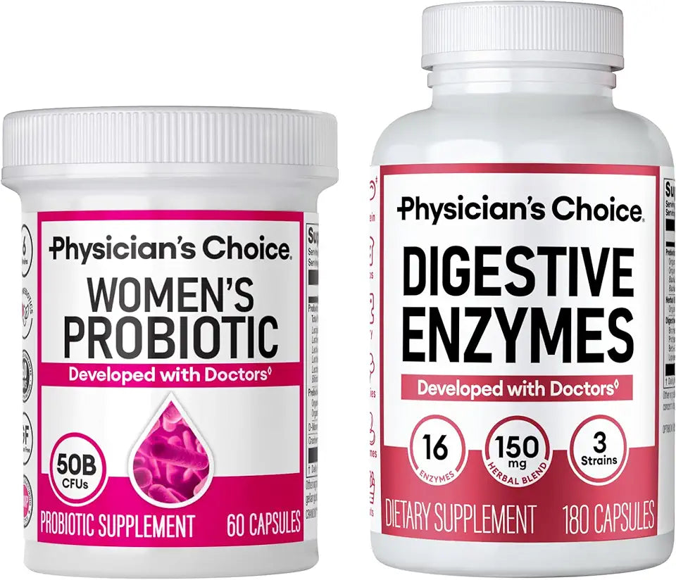 Probiotics for Women 60ct + Digestive Enzymes 180ct D3212