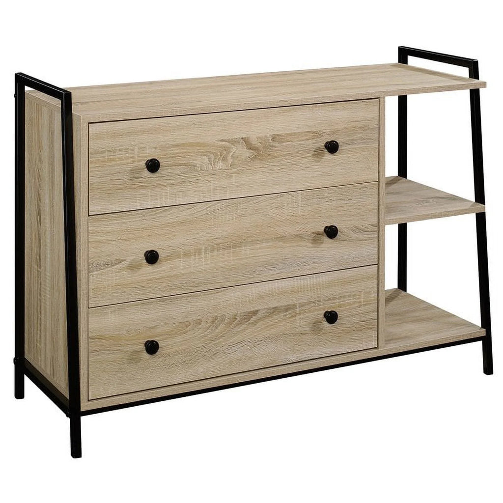 3-Drawer Oak Engineered Wood Dresser L9113