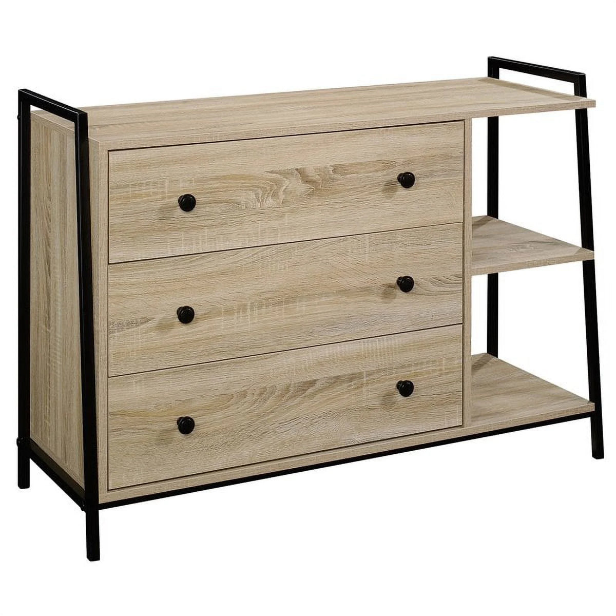 3-Drawer Oak Engineered Wood Dresser L9113