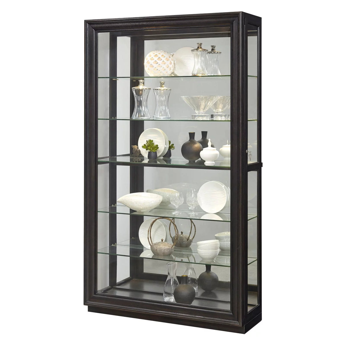 5 Shelf Sliding Glass Door Curio Cabinet P725066