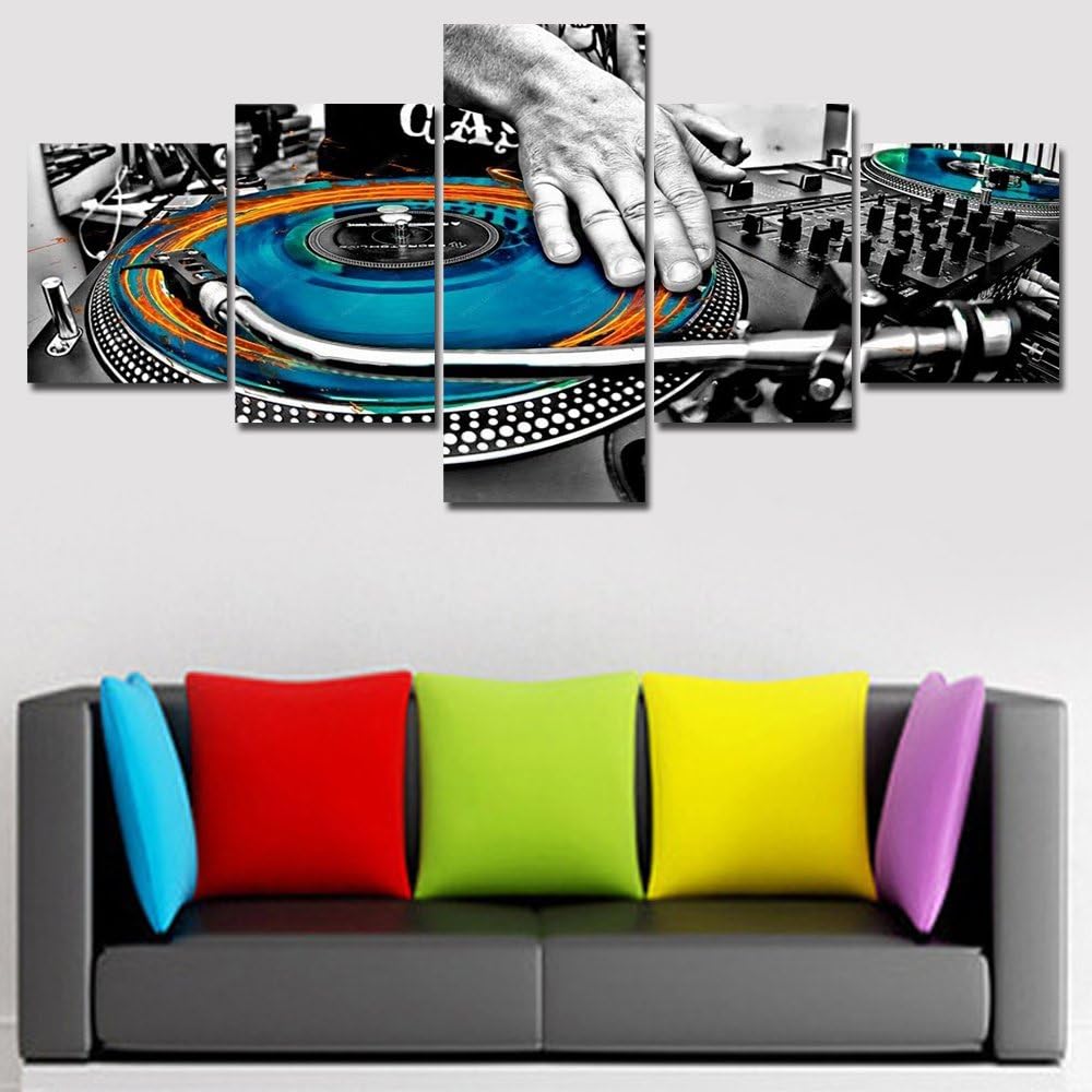 Canvas Wall Art 5 Piece Abstract Pictures Wooden Frame Ready to Hang Q19384