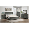 5PC King Bedroom Set with Wood & Rustic Gray Finish A14913