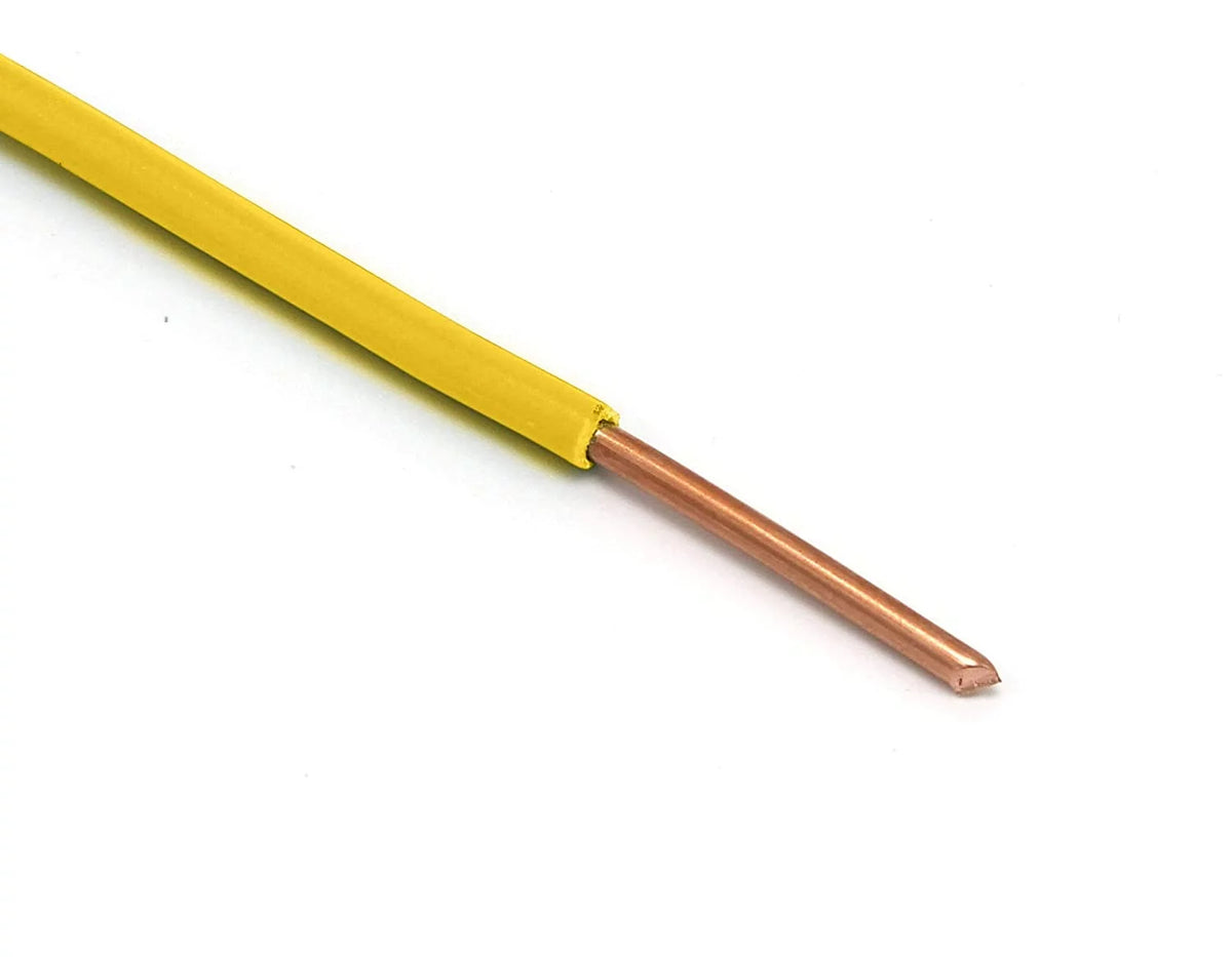 75 Feet Insulated Solid Copper THHN THWN Wire 12 AWG Yellow T1238