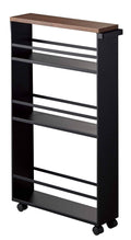 Black Rolling Slim Storage Cart with Handle N4301