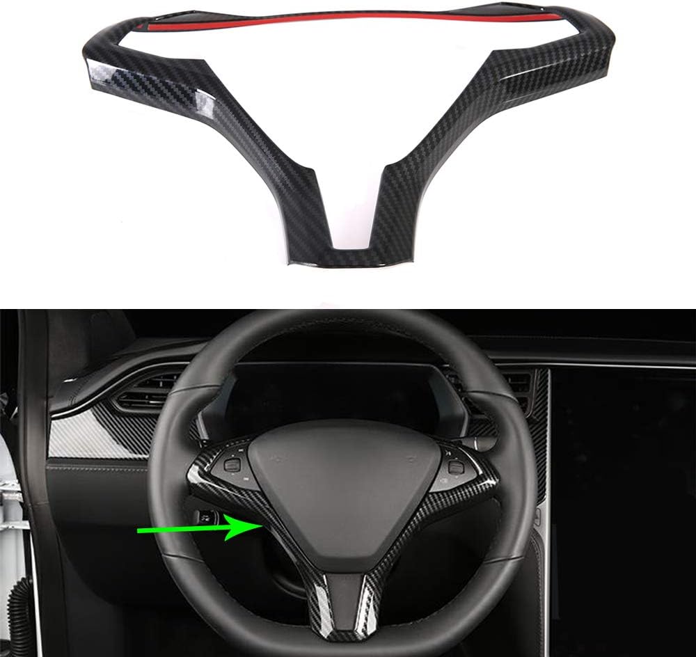 Center Console Dashboard Cover Trim ABS Imitation Carbon Fiber Inner Decoration Middle Control Trim Pack of 3 M93877