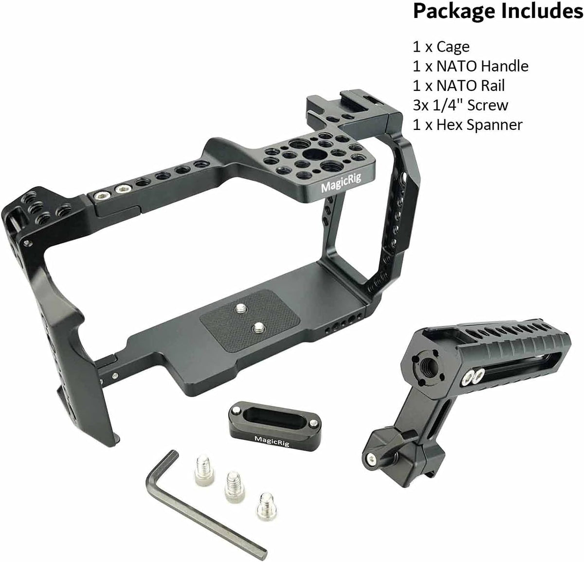 Camera Cage Rig with NATO Handle and NATO Rail I37860