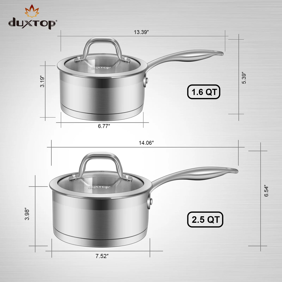 2.5 Quart Stainless Steel Sauce Pan with Lid Q827751