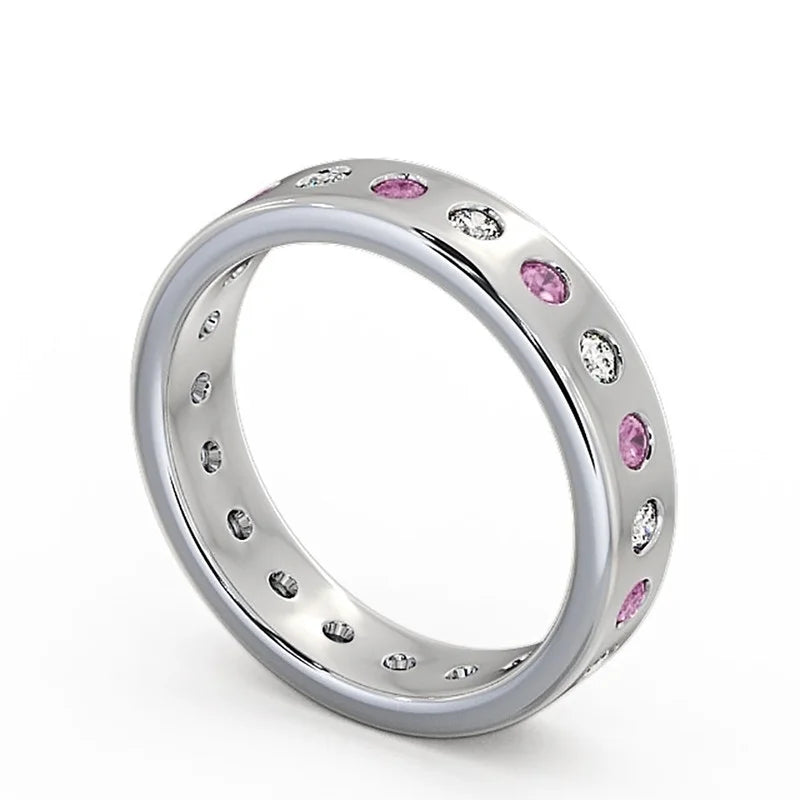 14K White Gold Eternity Band X8408