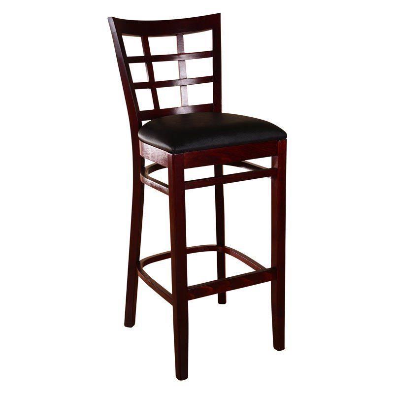 Dark Mahogany Beech Wood Barstool B83610