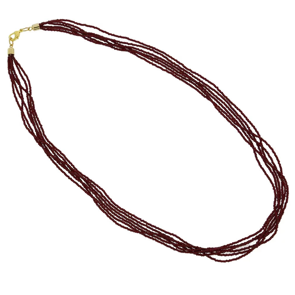 Murano Glass Seed Bead Necklace K814351