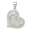 Sterling Silver CZ Heart Pendant G283