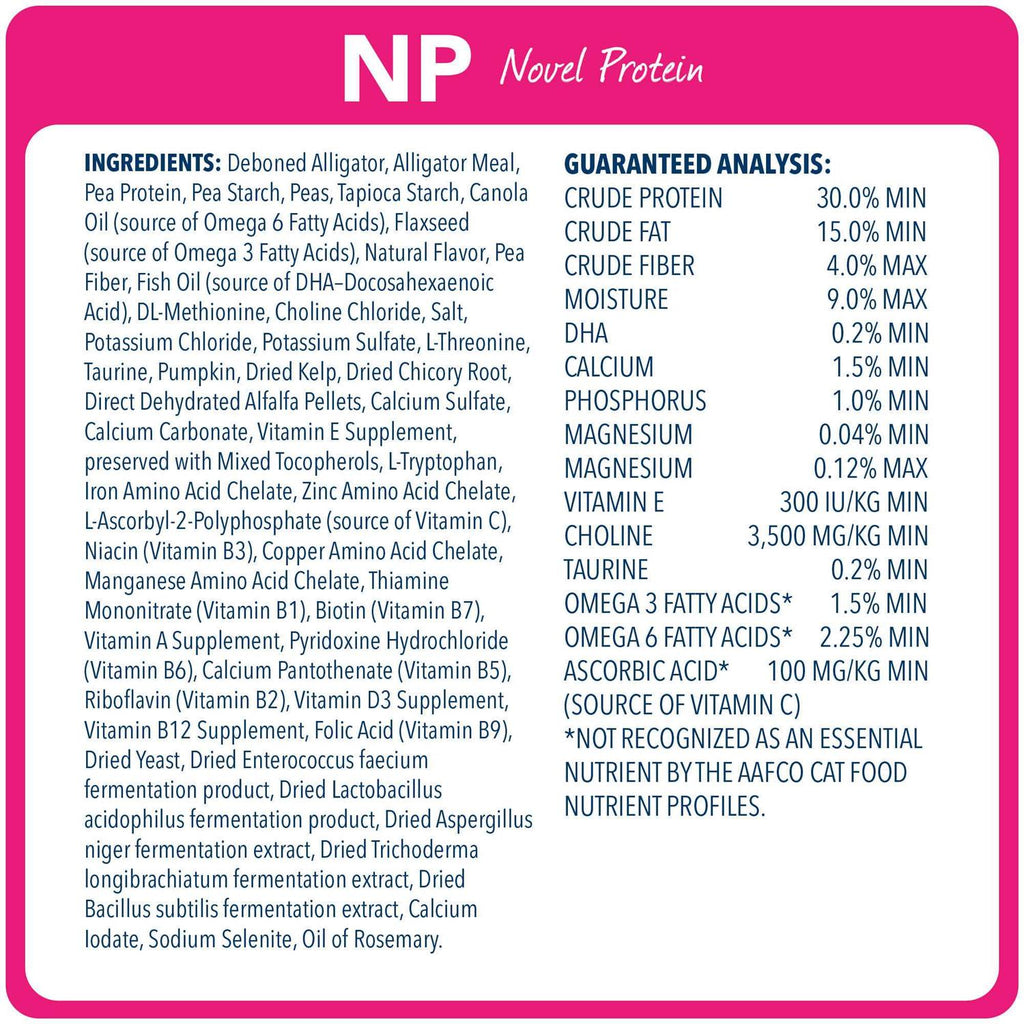 Natural Novel Protein Alligator Dry Cat Food B21354