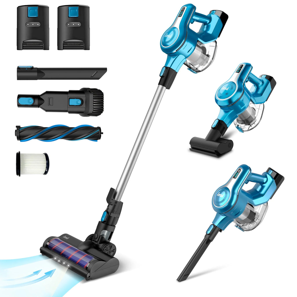Cordless Vacuum Cleaner with 2 Batteries, 10-in-1 Lightweight Stick Vacuum H8586