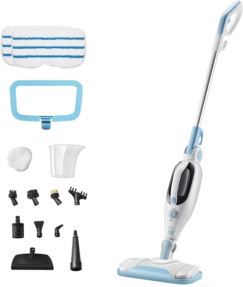 12-in-1 Handheld Steam Mop with 11 Accessories & 2 Mop Pads P9219