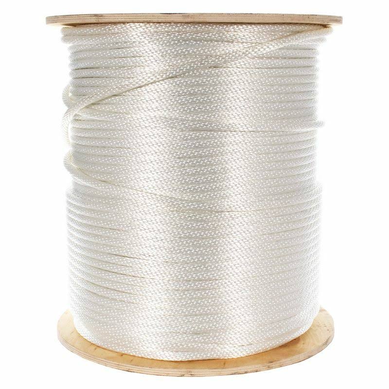 Solid Braid Nylon Rope with Galvanized Aircraft Cable Core T77019