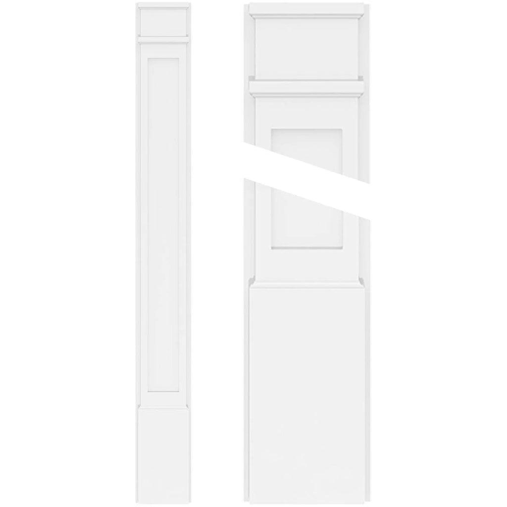 10x22W x 96x22H Flat Panel PVC Pilaster (Pair) G6034
