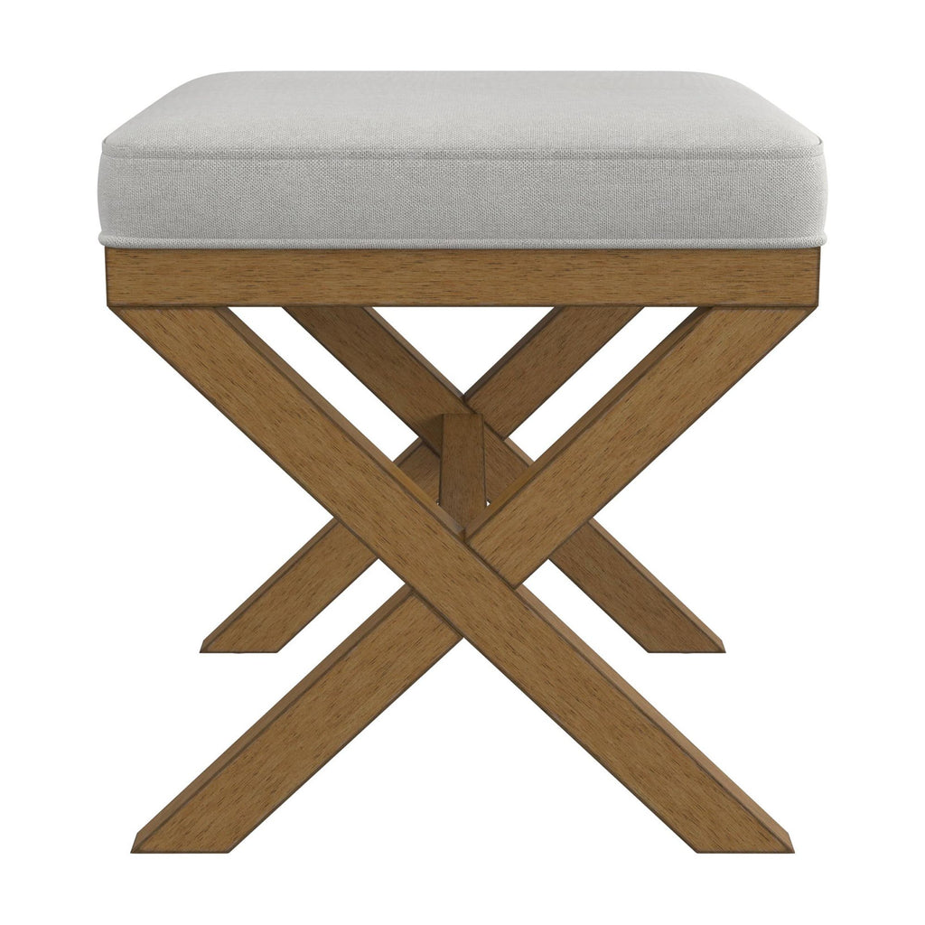 Dark Driftwood Wood Vanity Stool C343