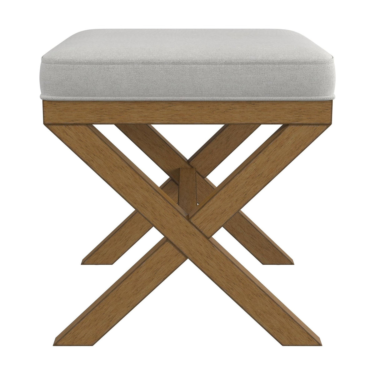 Dark Driftwood Wood Vanity Stool C343